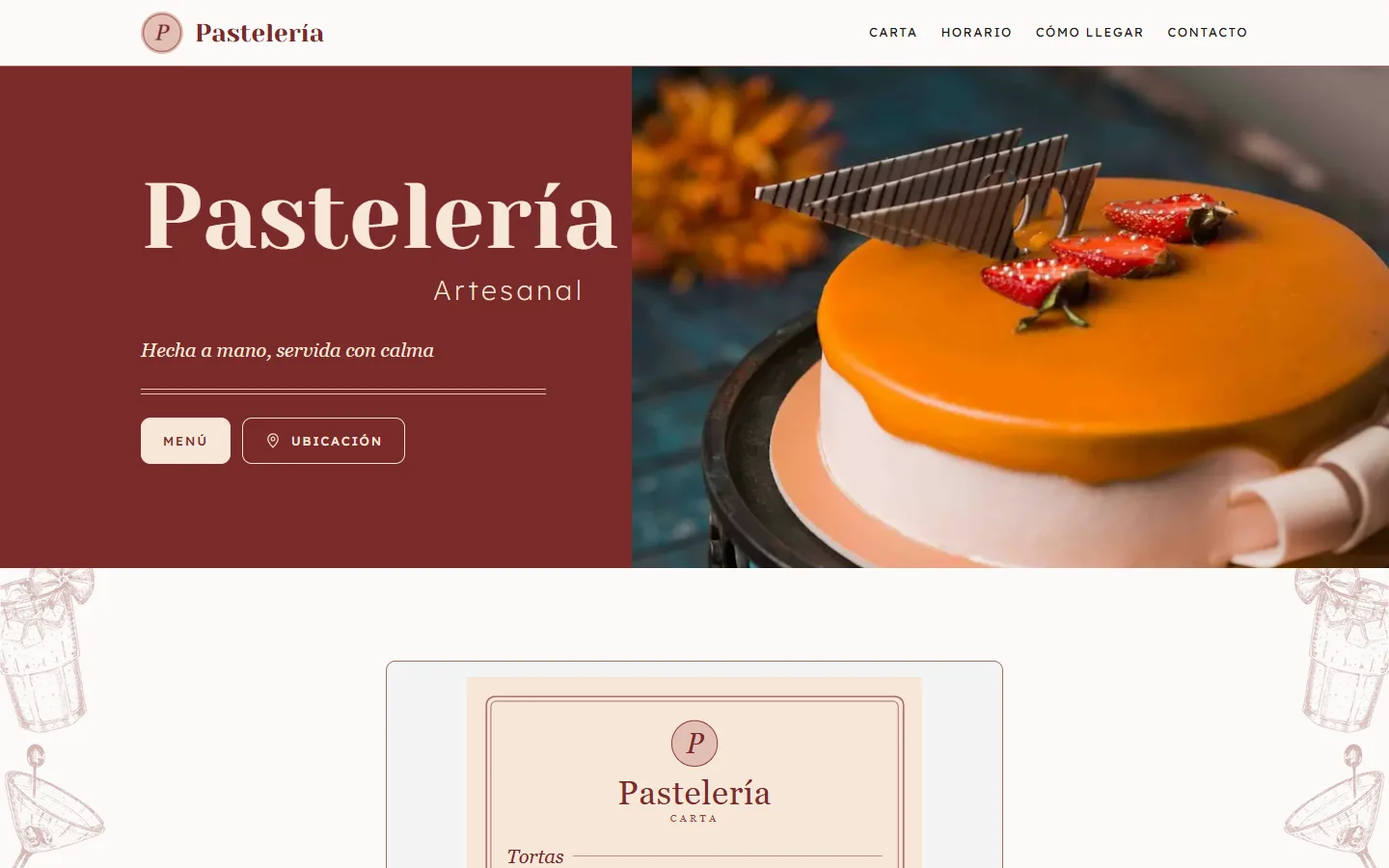Captura del proyecto Repostería 1